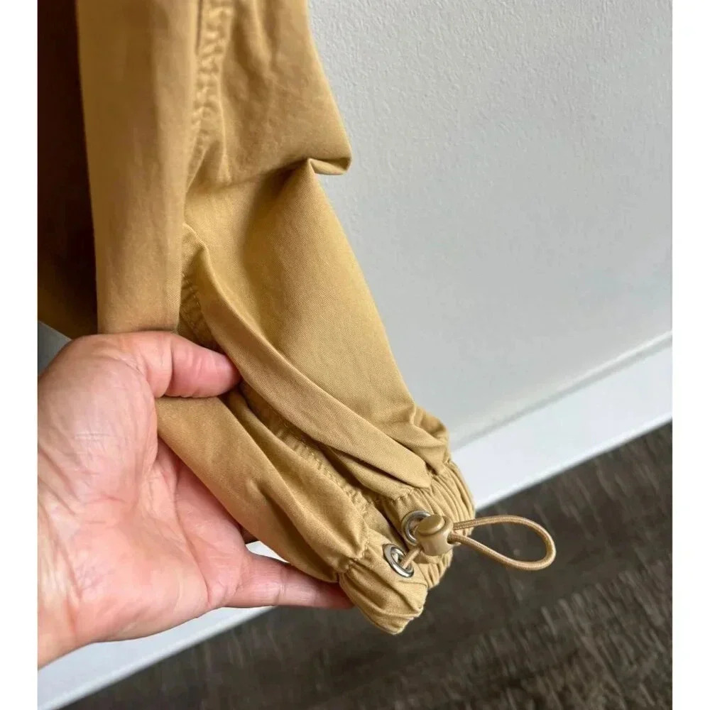 Avec Les Filles Womens Anthropologie Drawstring Cargo Baggy Pants Khaki Tan Sz L - Picture 8 of 15